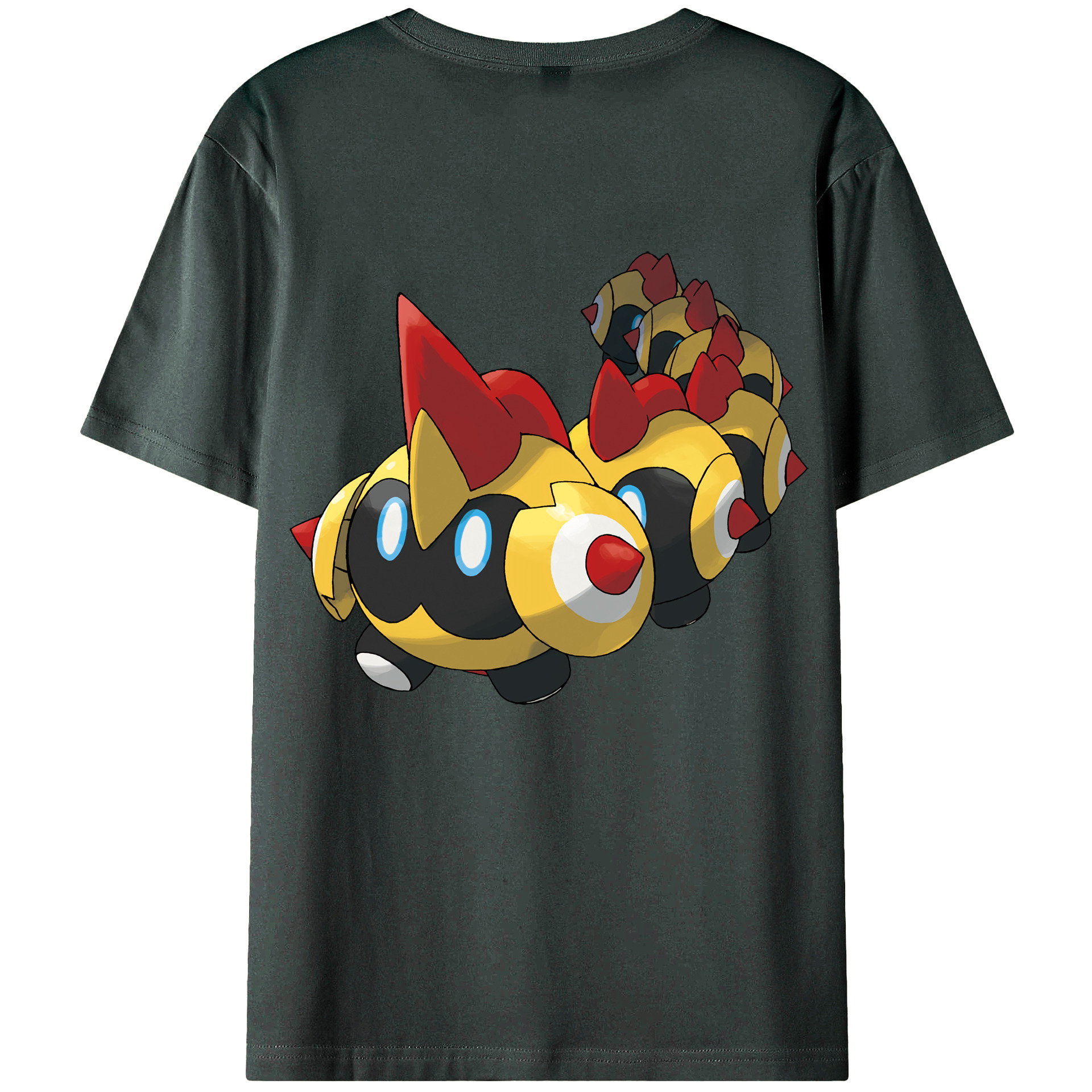 （画像用） ポケットモンスター Pokémon 綿100％ メンズ半袖Tシャツ（バックプリント） 通気性
